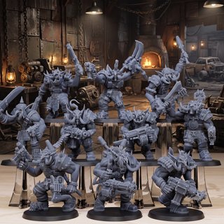 Pack 10 Miniaturas Orkos Sci-Fi