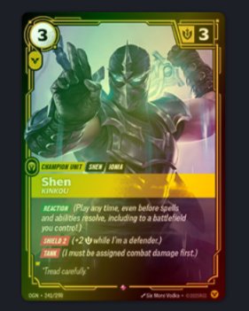 Shen Kinkou Origins Carta Coleccionable