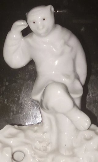 Tintero antiguo chino porcelana Antigüedades