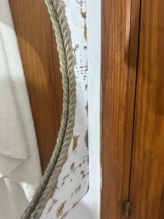 Espejo Rústico/Vintage Madera y Cuerda
