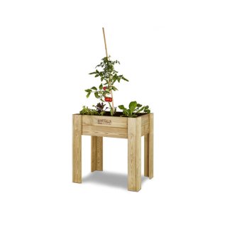 Mesa cultivo madera tratada exterior