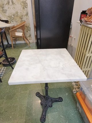 Tavolo Quadrato Marmo Bianco 60x60