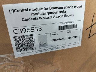 Módulo Central Sofá Jardín Branson Acacia