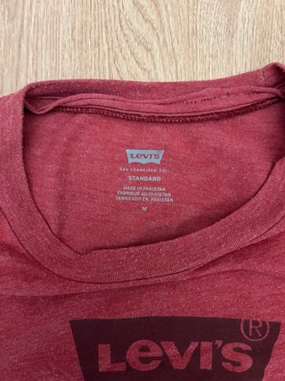 Camiseta Levis roja clara básica - Talla M