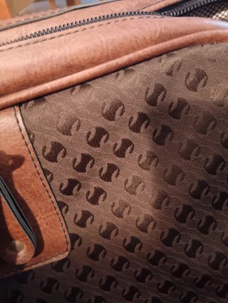Valigia vintage similpelle marrone