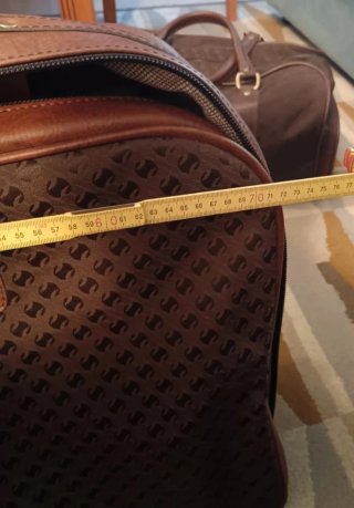 Valigia vintage similpelle marrone