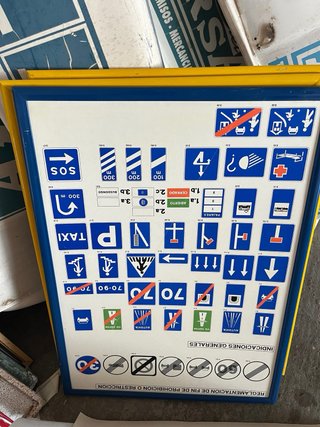Carteles de señales de tráfico. 18€ cada uno.