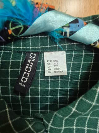 Camicia verde a quadri H&M