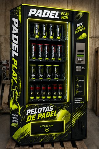 Máquina expendedora de pelotas de pádel