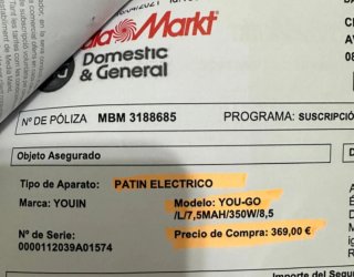 Patinete Eléctrico Negro con Diseño Calaveras