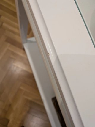 Consola LIATORP Ikea Blanca y Cristal