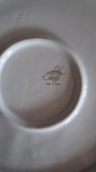 Fuente de porcelana decorada 35 cm. Nueva