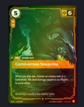 Carnivorous Snapvine Origins DGN 149/299