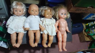 Lote  Muñecas Antiguas Variadas 37 piezas