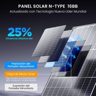 Panel Solar Monocristalino 12V 55W Callsun (Negro)
