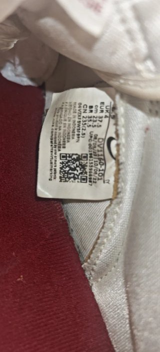Zapatillas Nike, mujer, blanco, burdeos, t. 37.5