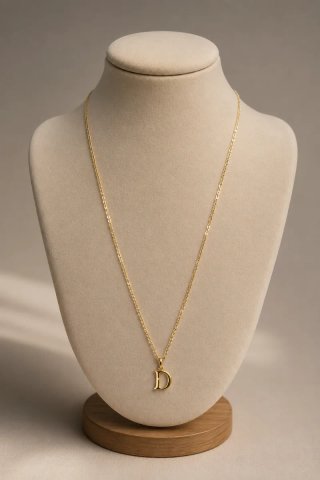 Cadena de oro 10k con dije de letra D
