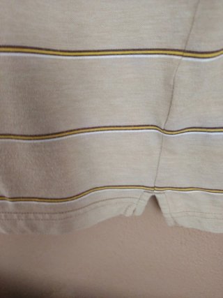 Polo Cortefiel Rayas Beige Talla L