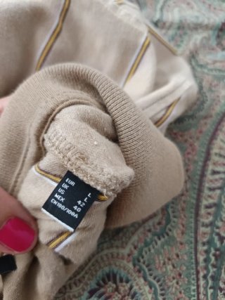 Polo Cortefiel Rayas Beige Talla L