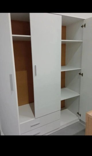 Armario Blanco 6 Puertas + Cajones