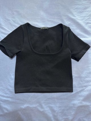 Top negro Stradivarius talla XS