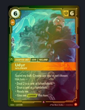 Udyr Wildman Origins Carta