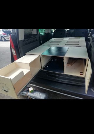 Mueble Camper Citroen Berlingo Talla M con colchón