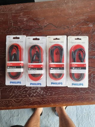 4 Cables Audio Óptico Philips 1.5m