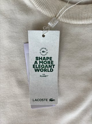 Lacoste Maglione Beige XL Nuovo Cotone