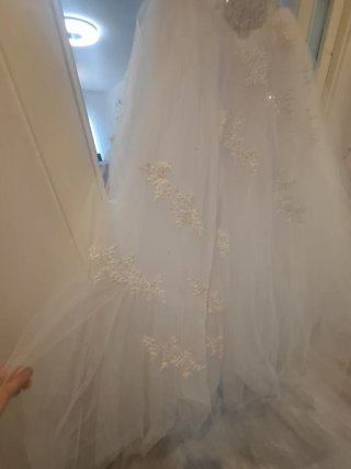 Vestido de Novia Blanco con Pedrería