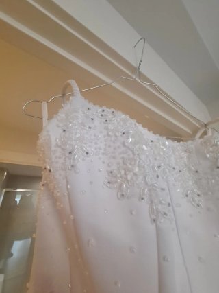 Vestido de Novia Blanco con Pedrería