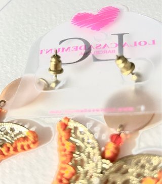Pendientes Lola Casademunt Mariposa Naranja