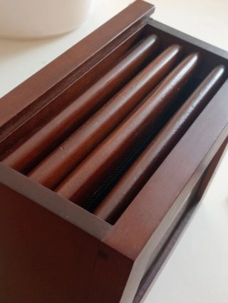 Caja portafotos madera cerezo