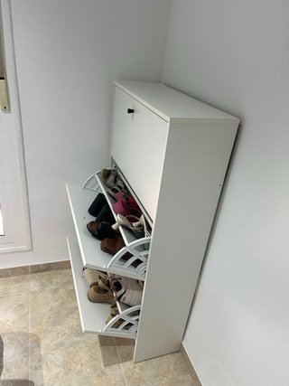 Zapatero blanco 3 baldas