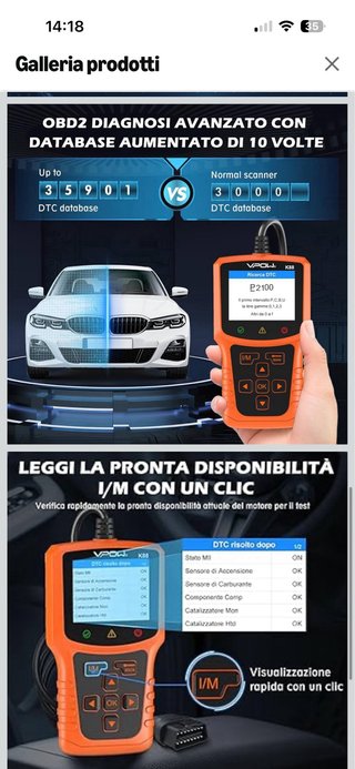 Scanner Diagnostica Auto OBD2 VPOW K88