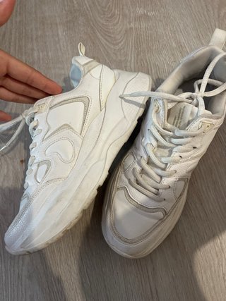 Zapatillas blancas plataforma talla 37