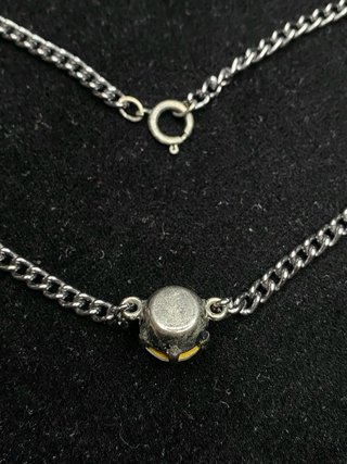 Collana catena con brillante bigiotteria vintage