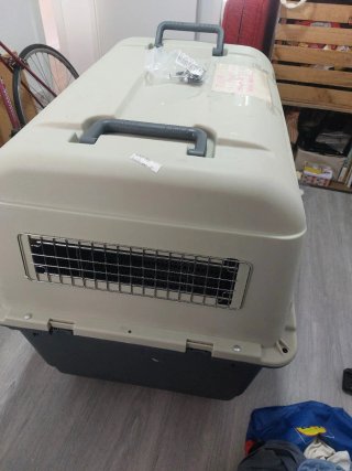 Transportín XL para Perro - Beige y Negro