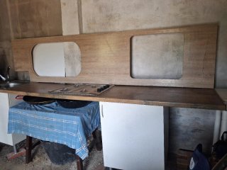 Encimera cocina efecto madera sin estrenar