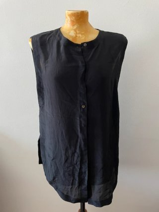 Massimo Dutti Blusa Negra Sin Mangas