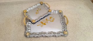 Conjunto 2 Bandejas Decorativas Florais