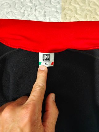 Chaqueta Ciclismo Santini Negra Roja Talla xl