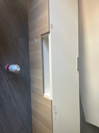 Mueble TV madera y cristal