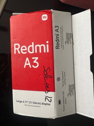Movil Xiaomi Redmi A3 negro con funda y protector