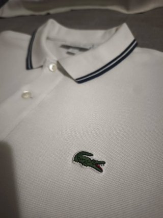 Polo Lacoste Blanco Talla M