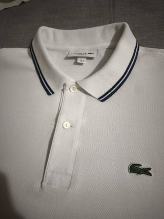 Polo Lacoste Blanco Talla M