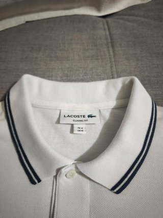Polo Lacoste Blanco Talla M