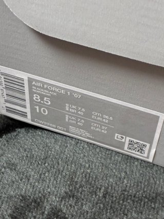 Nike Air Force 1 Custom Negro Talla 42