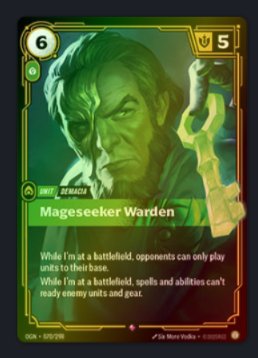 Mageseeker Warden Origins Carta