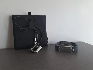 Colgante y pulsera hombre